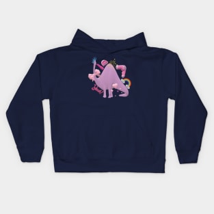 Valentines Dinosaur - Please accept my love Kids Hoodie